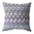 Homeroots 16 in. Hatch Indoor & Outdoor Throw Pillow Muted Purple & Gray 412556